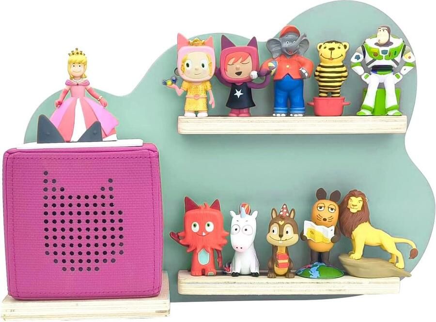 Magnetisch rek voor Tonie-poppen wandrek geschikt voor kinderkamer 1 stuk groen