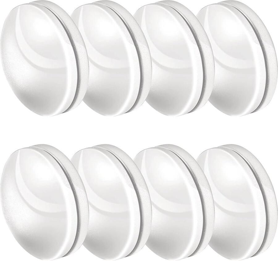 Magnetische gordijngewichten voor gordijnen en tafelkleed set van 8 stuks in wit met kunststof bekleding voorkomt rondblazen geschikt voor douchegordijnen vlaggen en buitengordijnvoeringen extra zwaar belastbaar