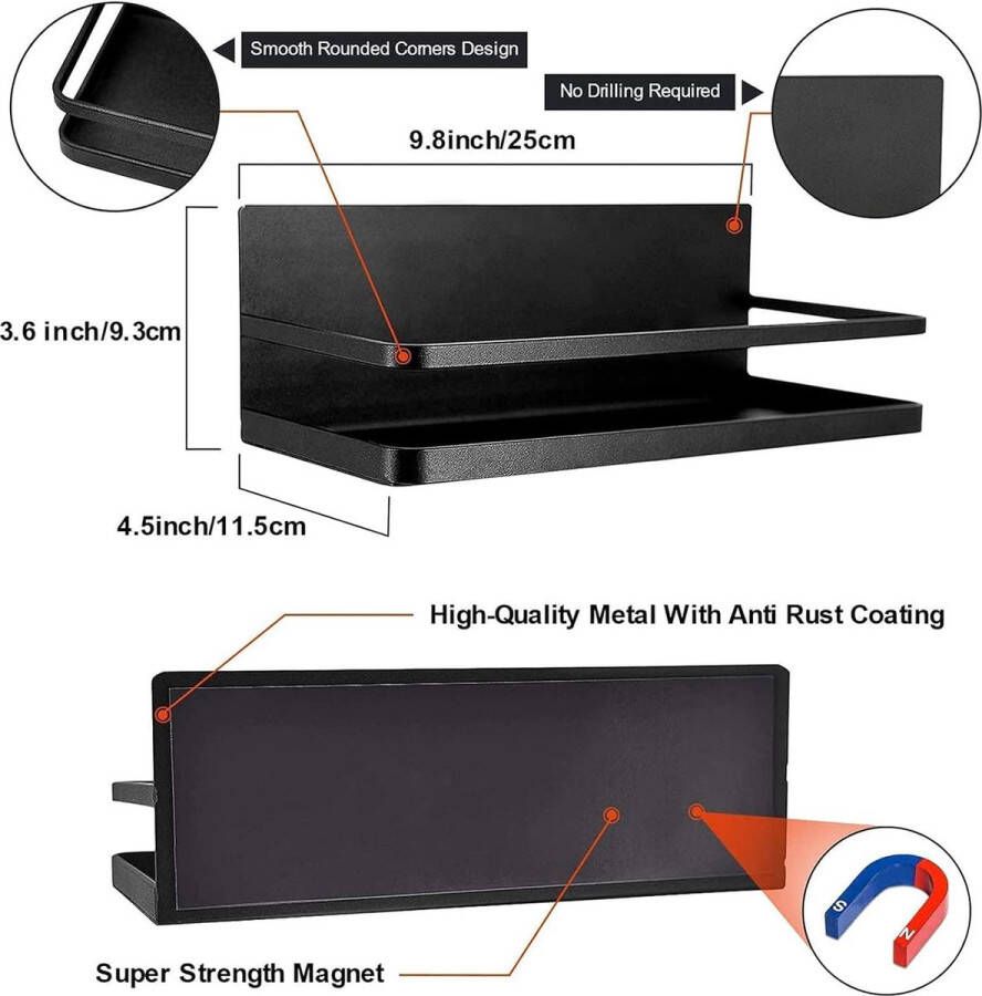 Magnetische plank voor koelkast kruidenrek koelkast magnetische kruidenmand koelkastorganizer