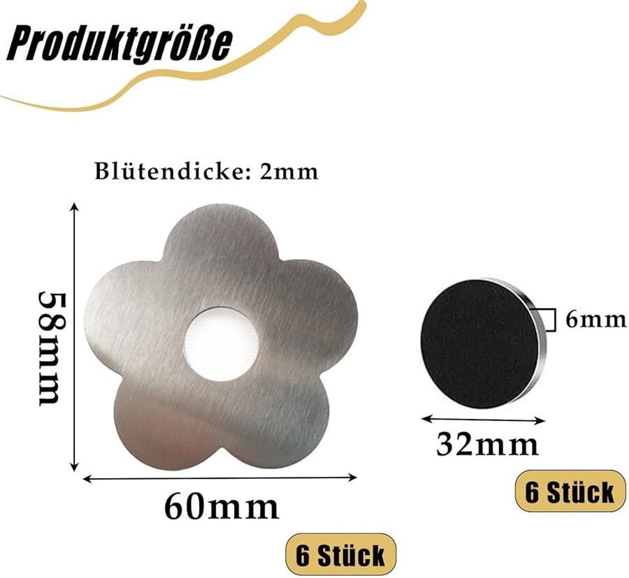 Magnetische tafelkleedgewichten set van 12 roestvrij staal