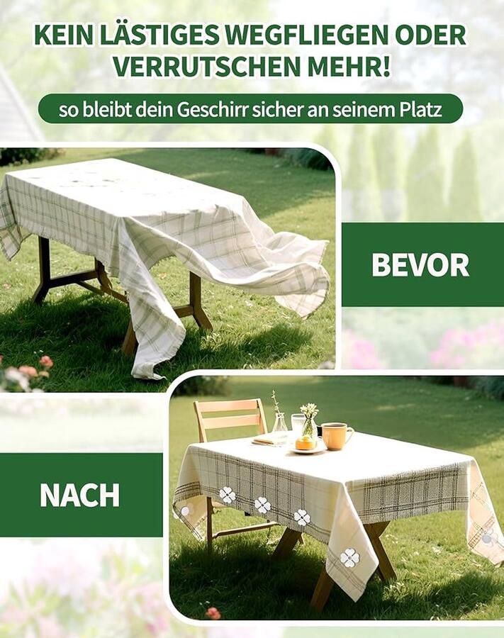 Magnetische tafelkleedgewichten set van 8 zilver roestvrij staal