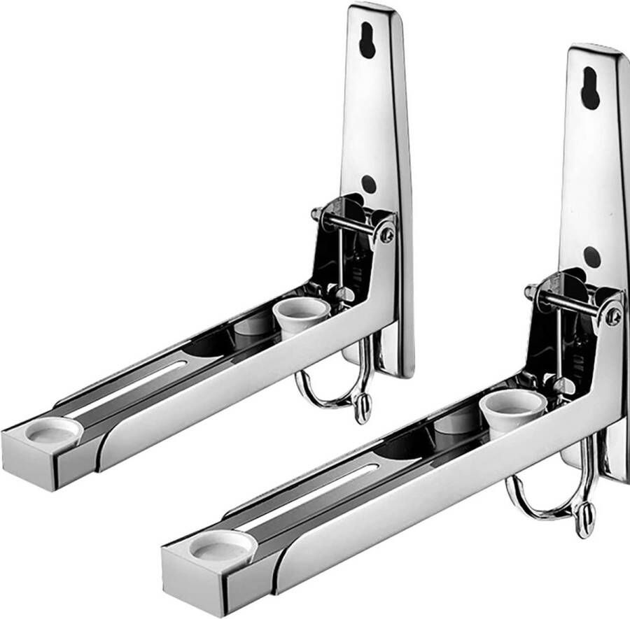 Magnetron Beugel 2 Stuks RVS Verstelbare Muurbeugel Magnetron Microwave Holder Magnetron Rek Magnetron Ophangbeugel Magnetron Steun Magnetron Wandsteun