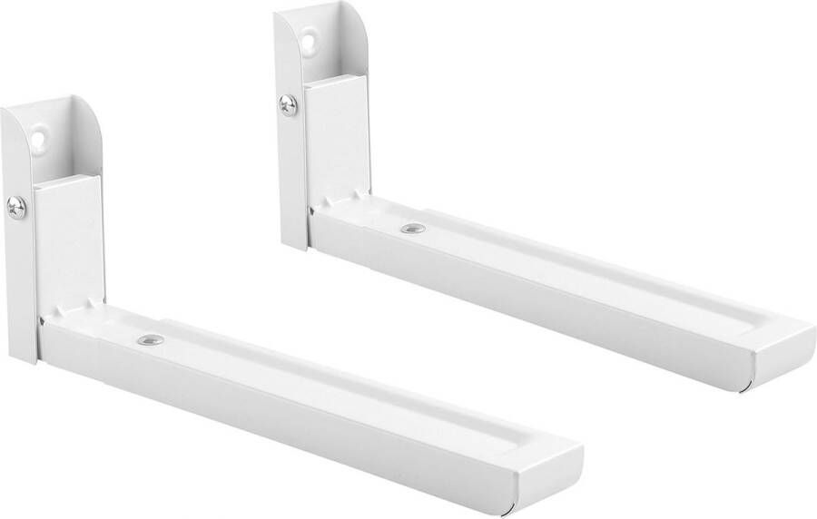 Magnetronhouder aansluitsets voor magnetron wandhouder onderbouw WM0106 houder magnetronrek rek voor keuken 2 stuks (paar) wit