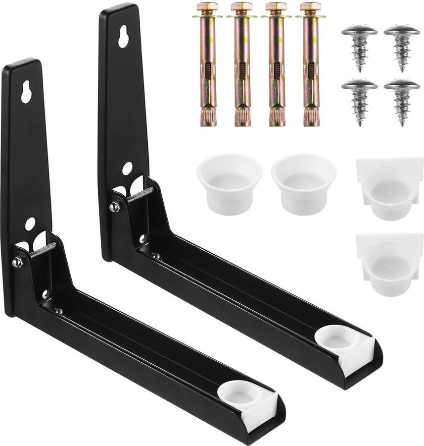 Magnetronhouder ruimtebesparend zwart roestvrij staal