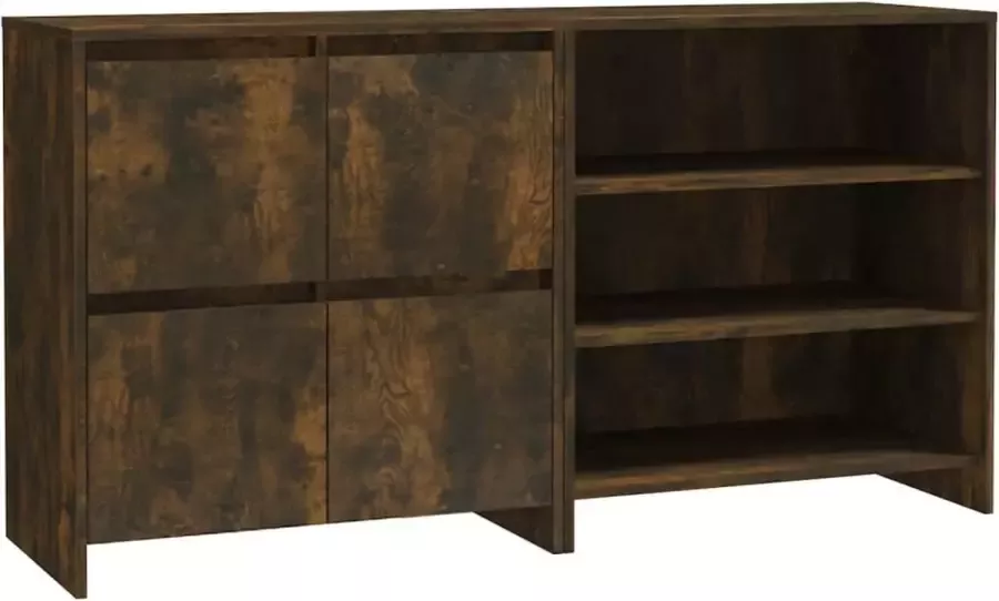 Maison Exclusive 2 st Dressoirs bewerkt hout gerookt eikenkleurig