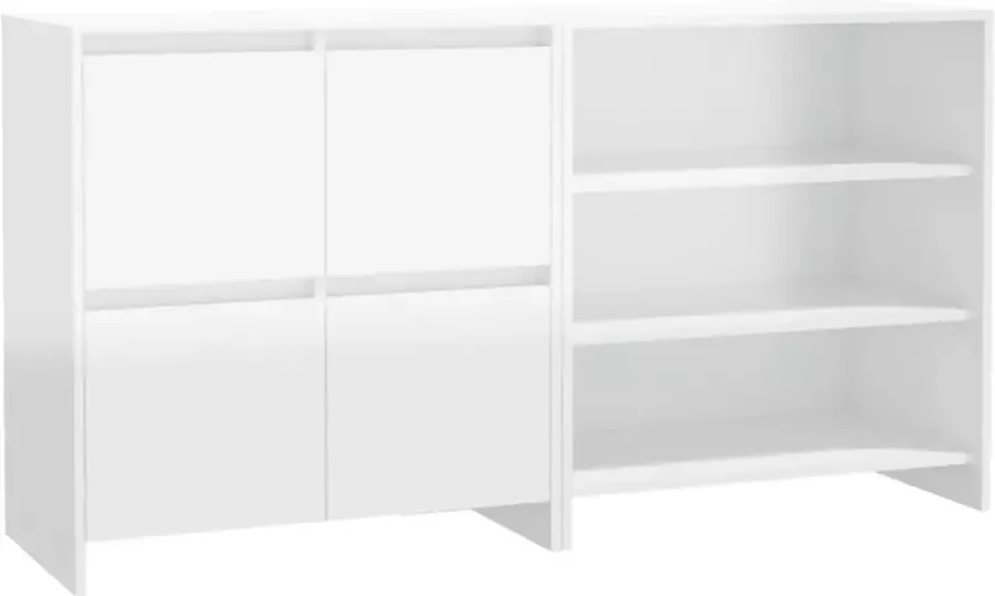 Maison Exclusive 2 st Dressoirs bewerkt hout hoogglans wit