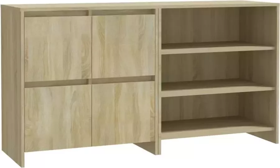 Maison Exclusive 2 st Dressoirs bewerkt hout sonoma eikenkleurig