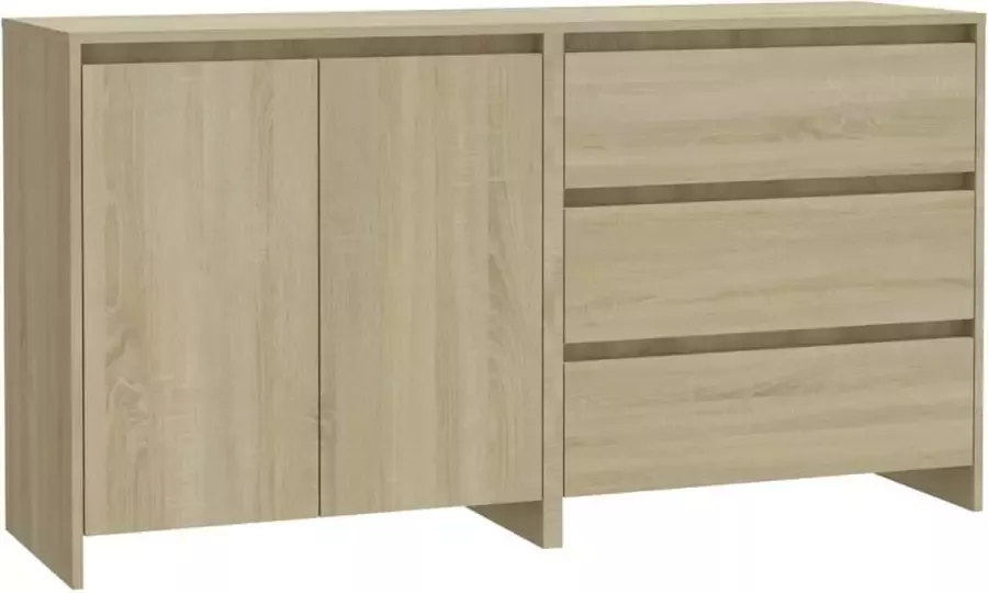 Maison Exclusive 2 st Dressoirs bewerkt hout sonoma eikenkleurig - Foto 2