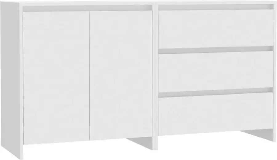 Maison Exclusive 2 st Dressoirs bewerkt hout wit