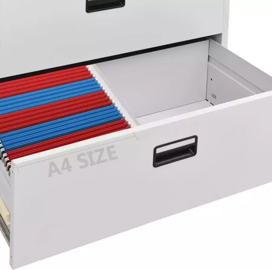 Maison Exclusive ArcMaison Exclusive -efkast 90x46x164 cm staal lichtgrijs