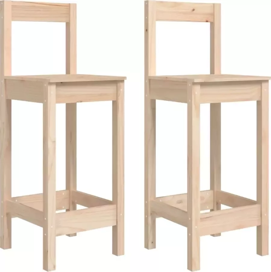Maison Exclusive Barstoelen 2 st 40x41 5x112 cm massief grenenhout
