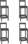 Maison Exclusive Barstoelen 4 st massief grenenhout grijs - Thumbnail 1