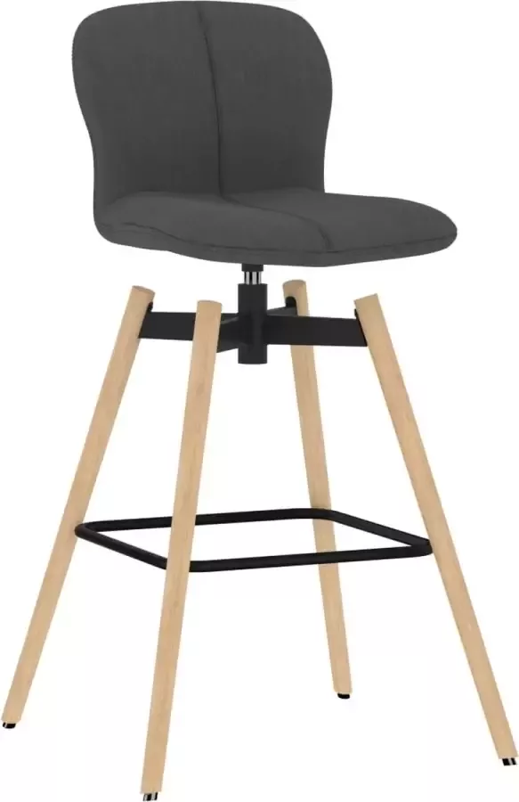 Maison Exclusive Barstoelen draaibaar 2 st stof donkergrijs