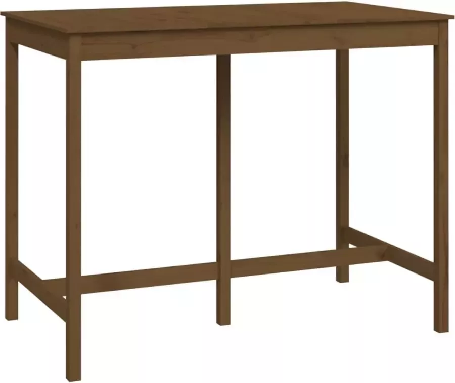 Maison Exclusive Bartafel 140x80x110 cm massief grenenhout honingbruin