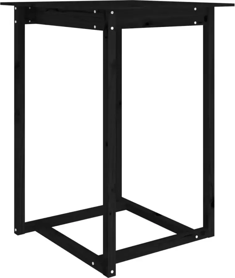 Maison Exclusive Bartafel 80x80x110 cm massief grenenhout zwart