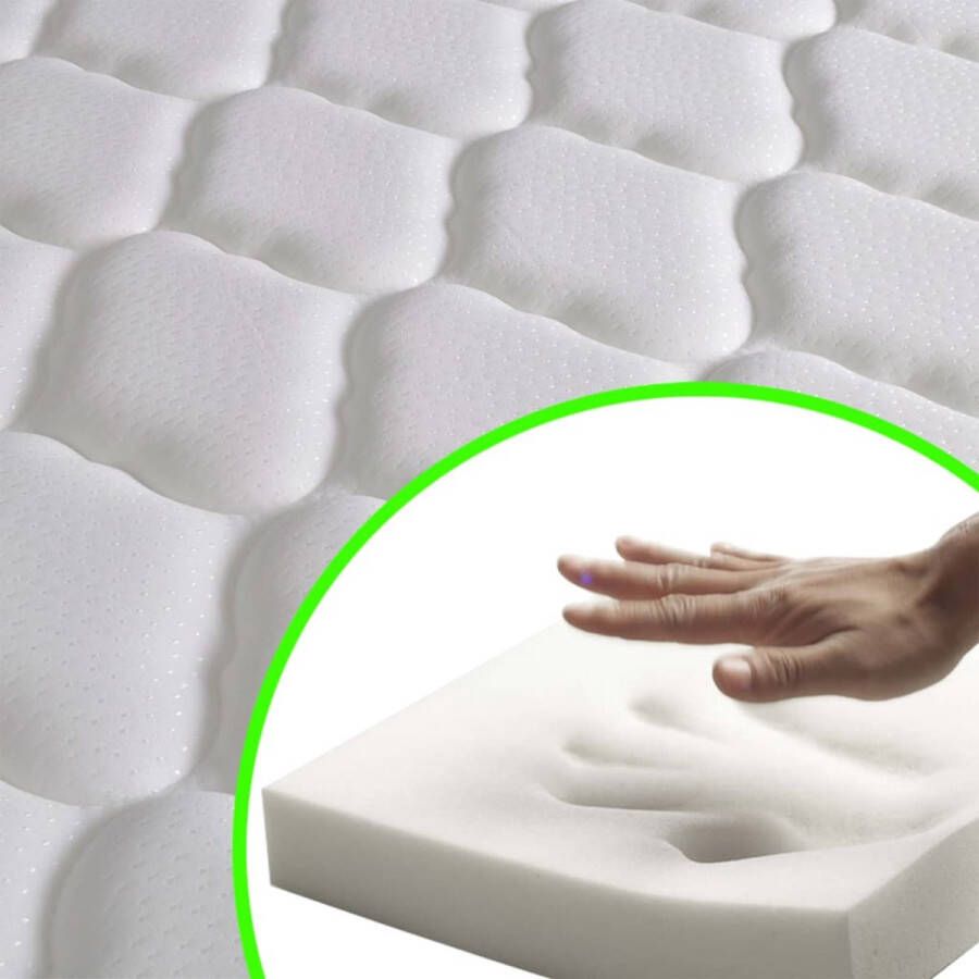 Maison Exclusive Bed met traagschuim matras kunstleer 90x200 cm