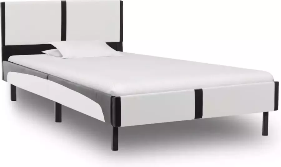 Maison Exclusive Bed met traagschuim matras kunstleer 90x200 cm