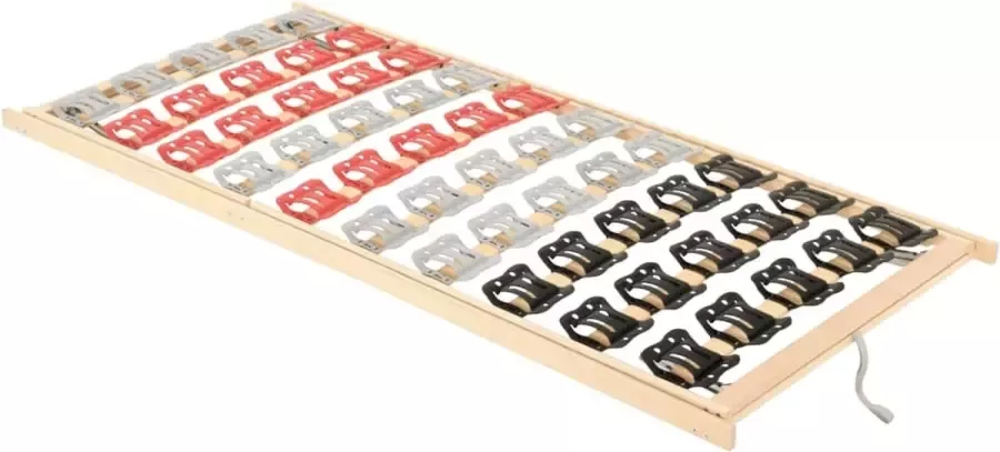 Maison Exclusive Bedframe 12 latten verstelbaar hoofd- en voeteneinde 70x200 cm