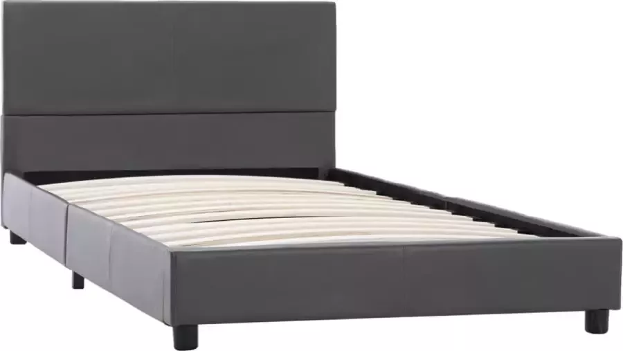 Maison Exclusive Bedframe kunstleer grijs 100x200 cm