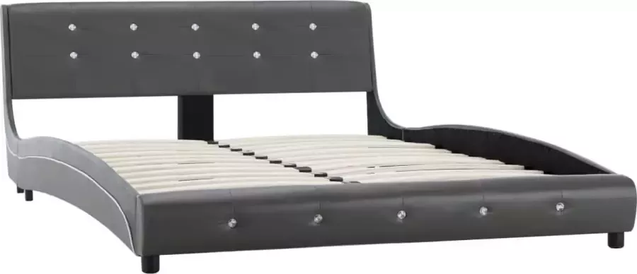 Maison Exclusive Bedframe kunstleer grijs 140x200 cm