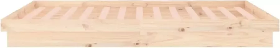 Maison Exclusive Bedframe LED massief hout 135x190 cm 4FT6 Double