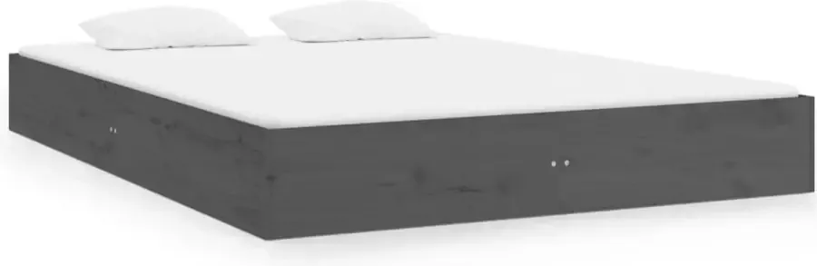 Maison Exclusive Bedframe massief hout grijs 180x200 cm 6FT Super King