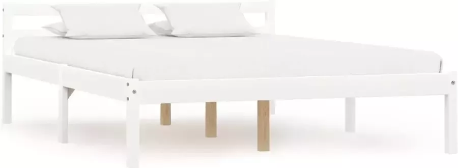 Maison Exclusive Bedframe met 2 lades massief grenenhout wit 140x200 cm