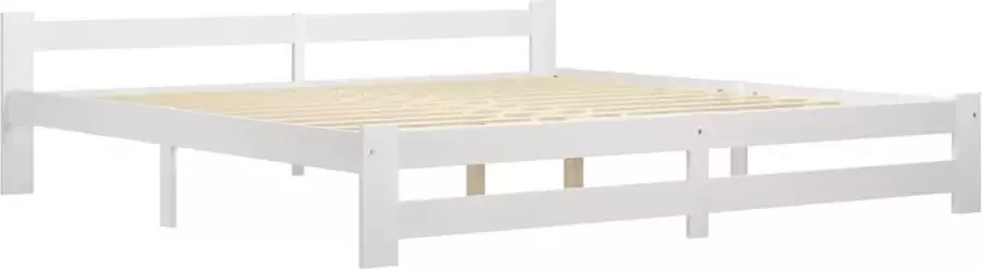 Maison Exclusive Bedframe met 2 lades massief grenenhout wit 200x200 cm