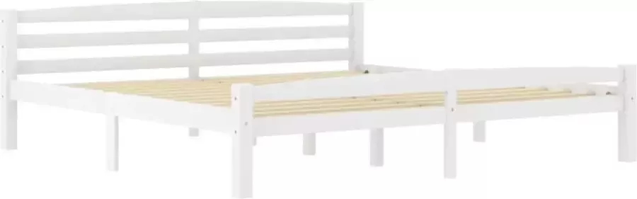 Maison Exclusive Bedframe met 2 lades massief grenenhout wit 200x200 cm