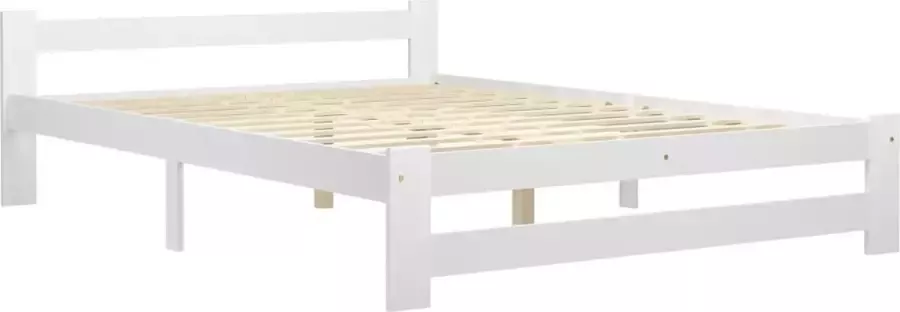 Maison Exclusive Bedframe met 4 lades massief grenenhout wit 160x200 cm