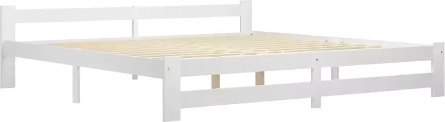 Maison Exclusive Bedframe met 4 lades massief grenenhout wit 200x200 cm