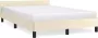Maison Exclusive Bedframe met hoofdbord kunstleer crèmekleurig 120x200 cm - Thumbnail 1
