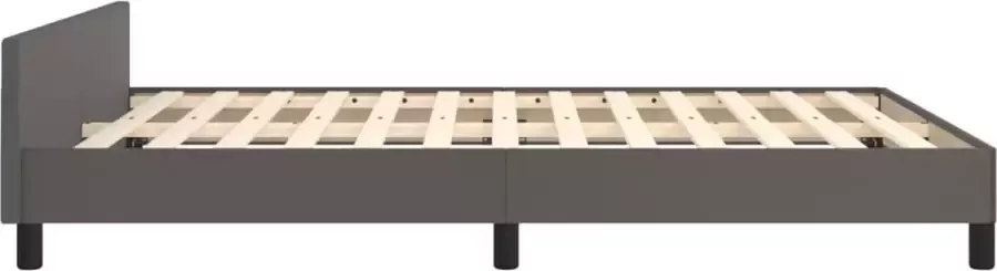 Maison Exclusive Bedframe met hoofdbord kunstleer grijs 140x200 cm