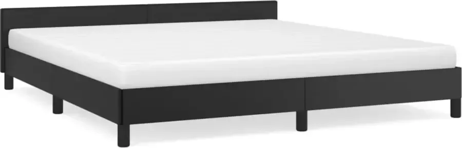Maison Exclusive Bedframe met hoofdbord kunstleer zwart 160x200 cm