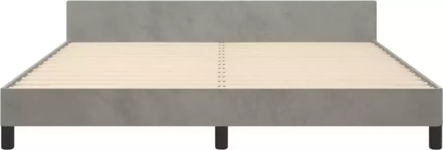 Maison Exclusive Bedframe met hoofdeinde fluweel lichtgrijs 180x200 cm
