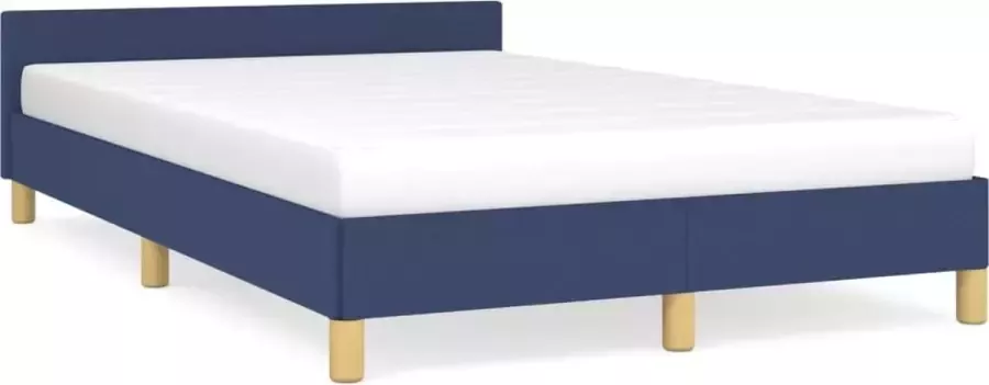 Maison Exclusive Bedframe met hoofdeinde stof blauw 120x200 cm