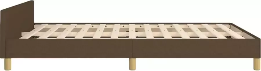 Maison Exclusive Bedframe met hoofdeinde stof donkerbruin 140x200 cm
