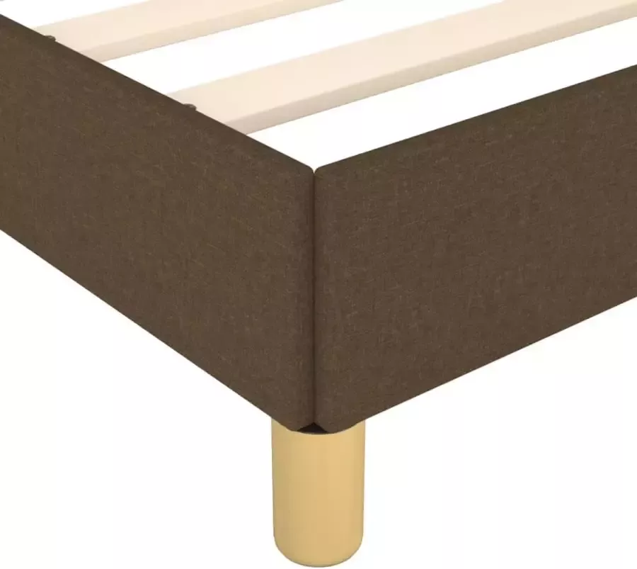 Maison Exclusive Bedframe met hoofdeinde stof donkerbruin 90x190 cm
