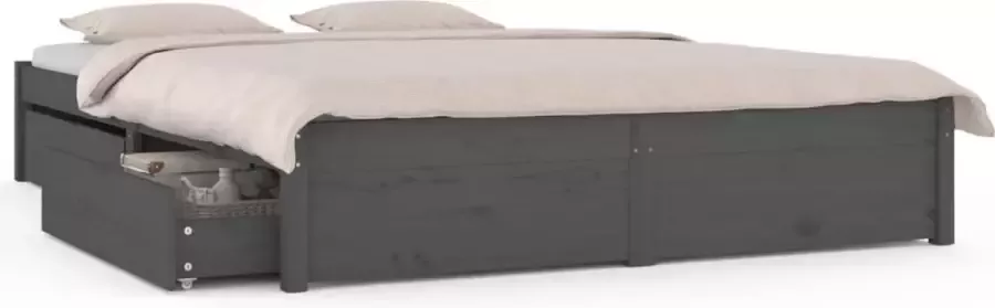 Maison Exclusive Bedframe met lades grijs 150x200 cm 5FT King Size