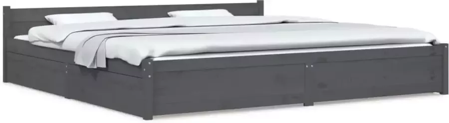 Maison Exclusive Bedframe met lades grijs 180x200 cm 6FT Super King