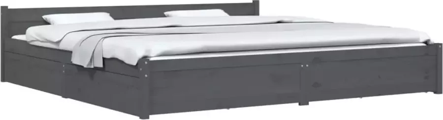 Maison Exclusive Bedframe met lades grijs 200x200 cm