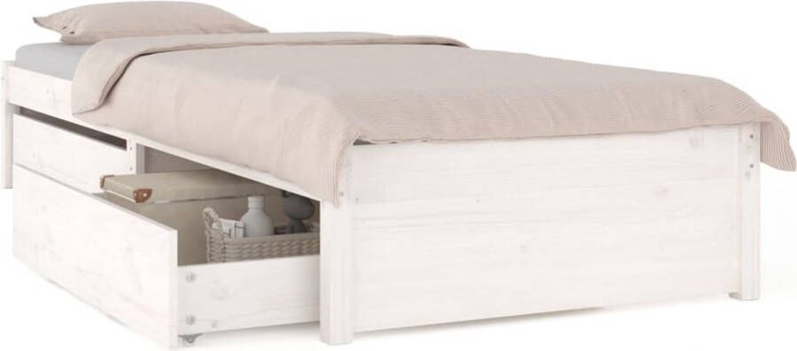 Maison Exclusive Bedframe met lades wit 100x200 cm