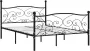 Maison Exclusive Bedframe met lattenbodem metaal zwart 120x200 cm - Thumbnail 1