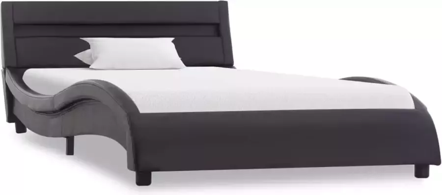 Maison Exclusive Bedframe met LED kunstleer zwart 100x200 cm