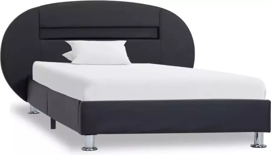 Maison Exclusive Bedframe met LED kunstleer zwart 100x200 cm