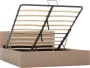 Maison Exclusive Meubelmania Bedframe met opslag hydraulisch kunstleer cappuccino 140x200 cm - Thumbnail 1