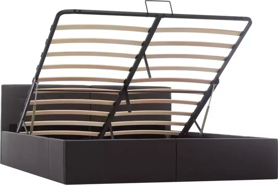 Maison Exclusive Bedframe met opslag hydraulisch kunstleer grijs 160x200 cm