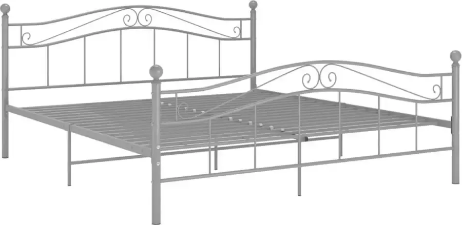 Maison Exclusive Bedframe metaal grijs 180x200 cm