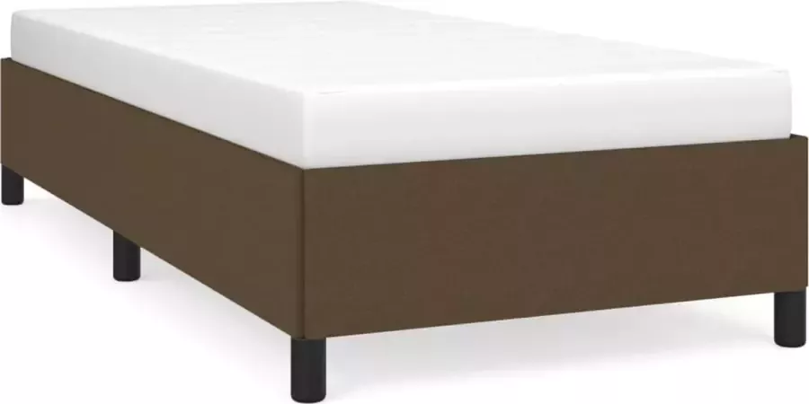 Maison Exclusive Bedframe stof donkerbruin 100x200 cm