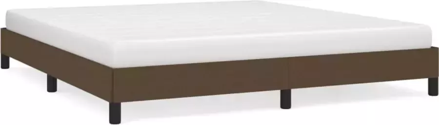 Maison Exclusive Bedframe stof donkerbruin 160x200 cm